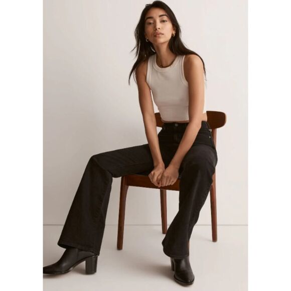 Madewell The Perfect Vintage Flare Jean Women's 26 Black High Rise NWT - Picture 14 of 14